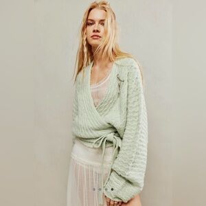 Free People “over you” wrap cardi